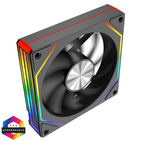 CiT Eclipse 120mm Two-Sided Infinity ARGB Black 4pin PWM PC Cooling Fan