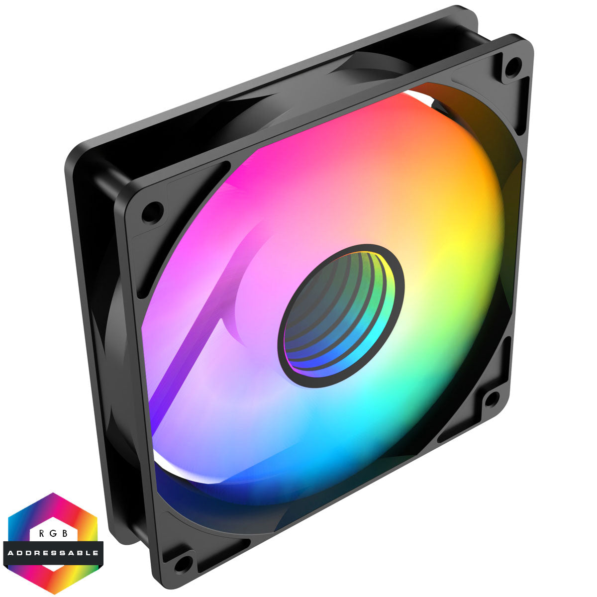 CiT Halo Reverse 120mm Infinity ARGB Black 4pin PWM PC Cooling Fan