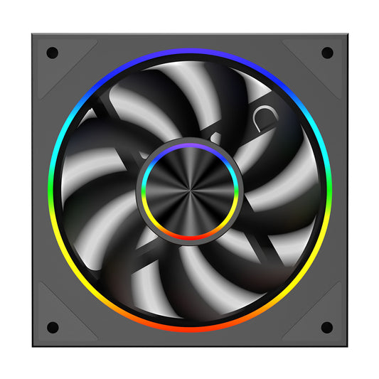 Fan: CiT Saturn 120mm ARGB Infinity Fan (Black, PWM 4-Pin)