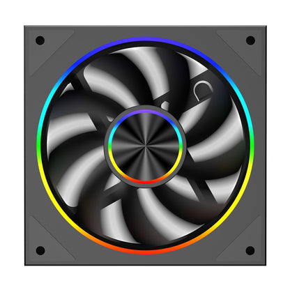 Fan: CiT Saturn 120mm ARGB Infinity Fan (Black, PWM 4-Pin)