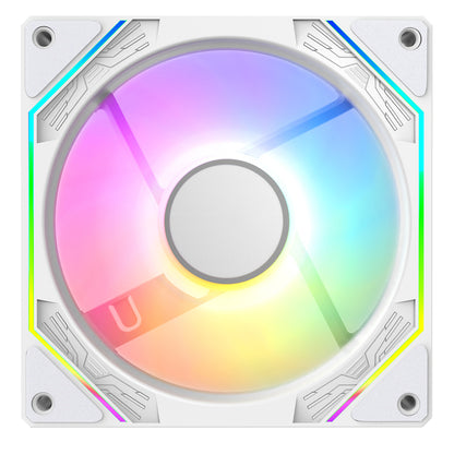 Pro Storm 120mm Three-Sided Infinity ARGB White 4pin PWM PC Cooling Fan