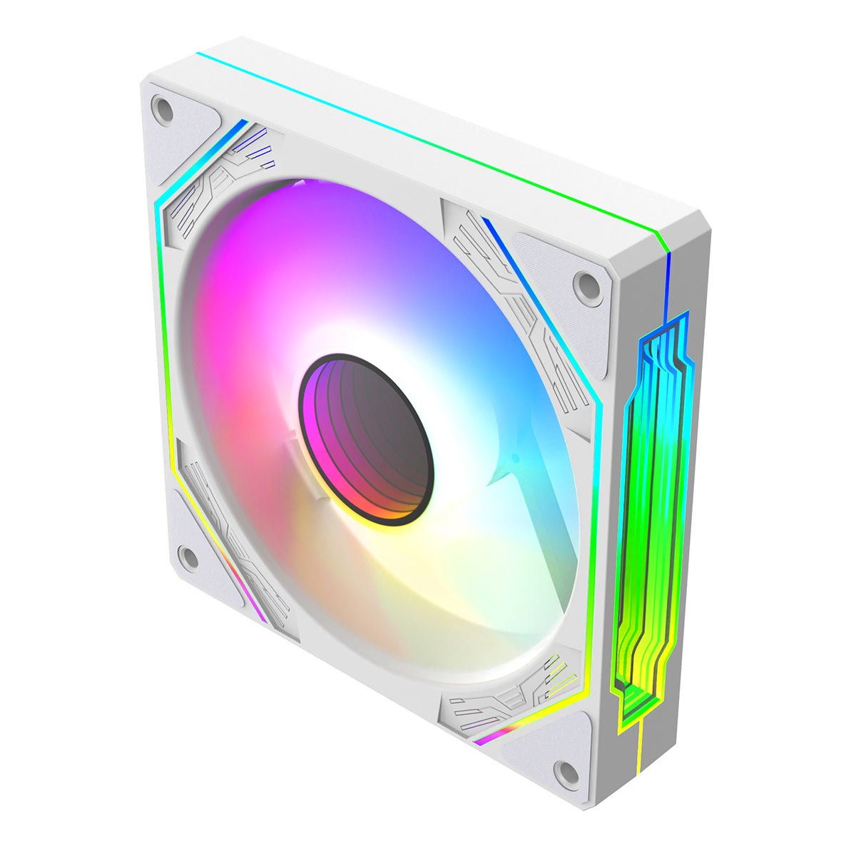 Pro Storm 120mm Three-Sided Infinity ARGB White 4pin PWM PC Cooling Fan