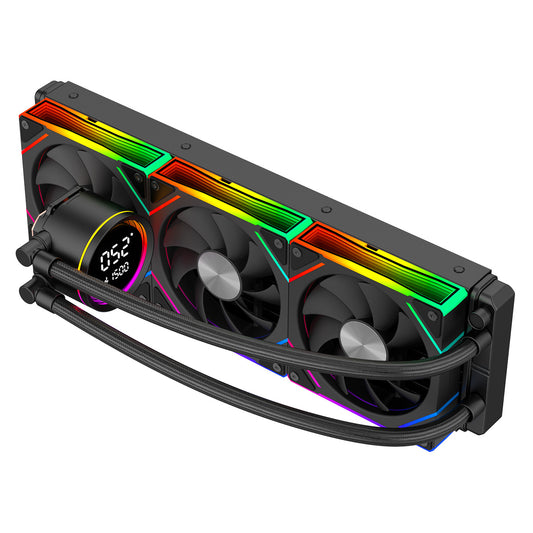 Cooler: CiT Pro Glacier 360mm Black AIO with LCD Temperature Display