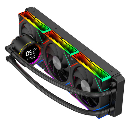 Cooler: CiT Pro Glacier 360mm Black AIO with LCD Temperature Display