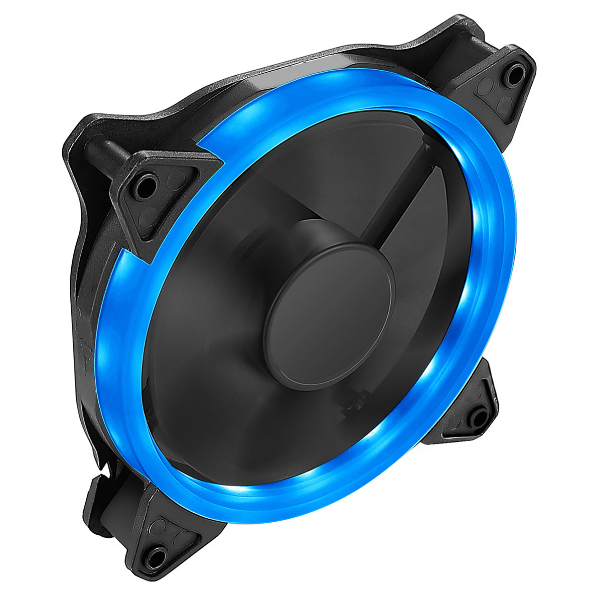 OEM Blue Ring 12cm Fan 4pin Molex 3pin White Box