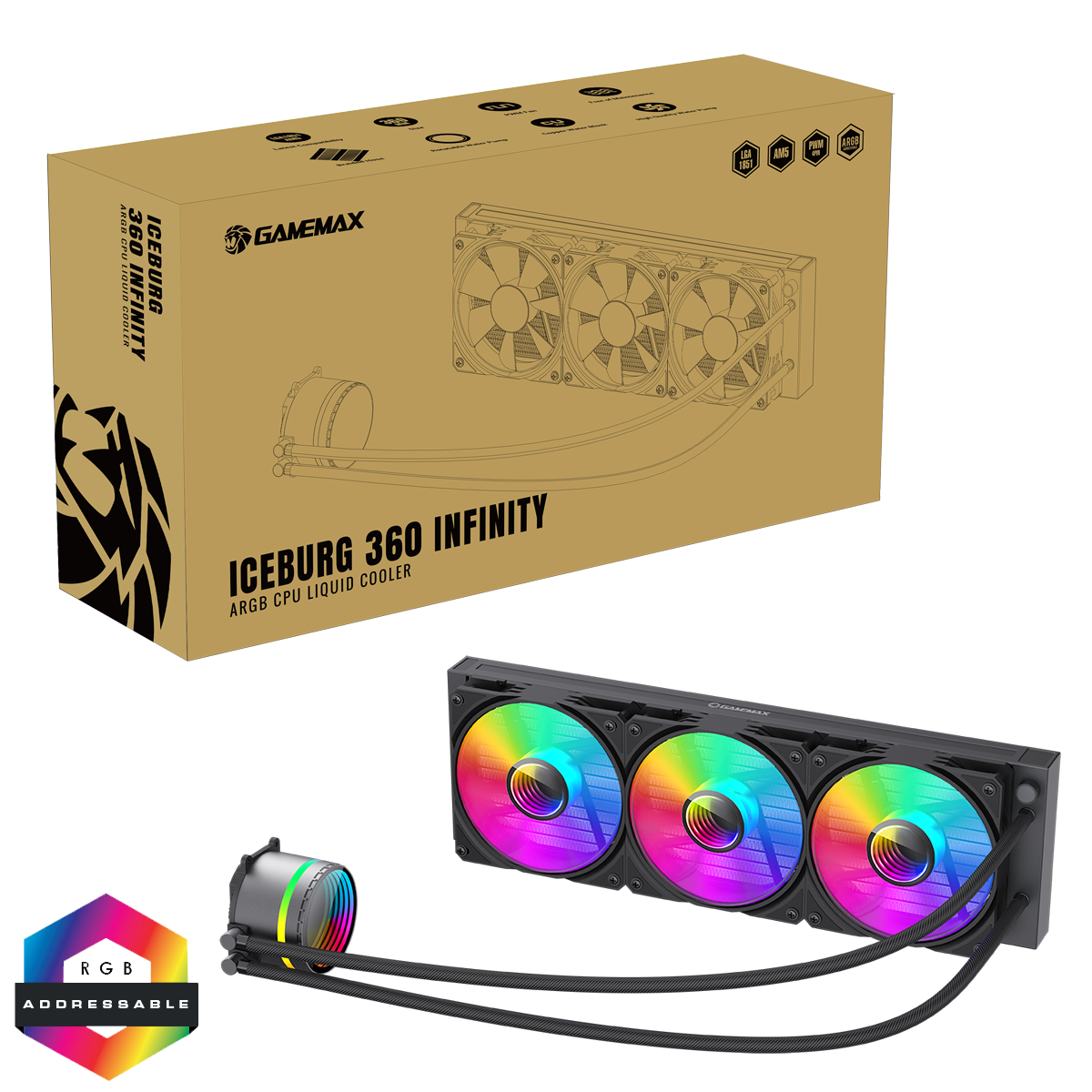 GameMax Iceburg 360mm AIO ARGB Water Cooler