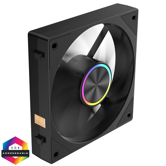 Powercool Velocity 120mm Reverse FDB Black 4pin PWM Cooling Fan