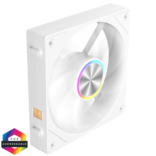 Powercool Velocity 120mm Reverse FDB White 4pin PWM Cooling Fan