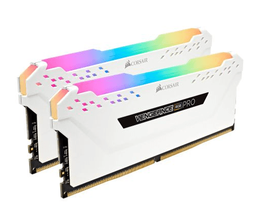 Corsair Vengeance RGB Pro 16GB Kit (2 x 8GB), DDR4, 3200MHz (PC4 - 25600), CL16, XMP 2.0, White - Pink Parsnip Computers