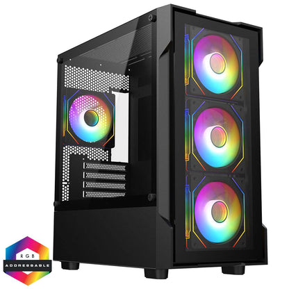Bolt Black – Ryzen 5 3600 + GTX 1660 SUPER | 16GB RAM | 1TB NVMe SSD | Gaming PC