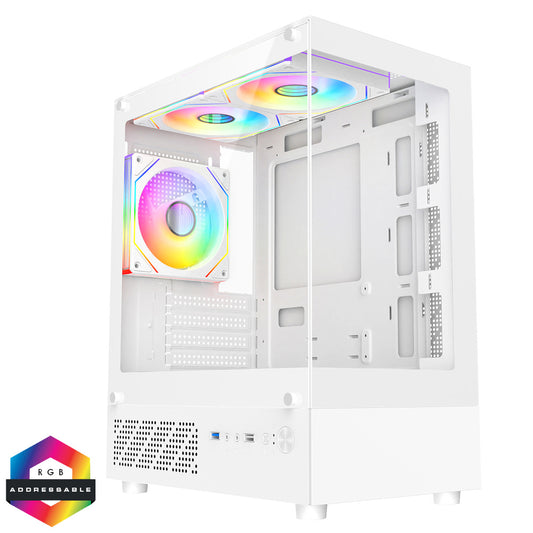 AURORA CORE SPEC WHITE – Ryzen 5 5600XT • RTX 5060 8GB • 16GB RAM • Wi-Fi