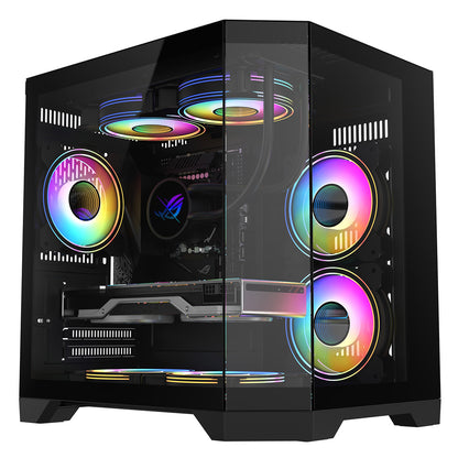 Eclipse 240 — Dual-Chamber Micro-ATX Case (Celsius Edition, 3 × Infinity ARGB Fans)