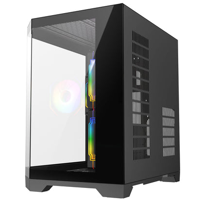 Eclipse 240 — Dual-Chamber Micro-ATX Case (Black Edition, with 3× Infinity ARGB Fans)