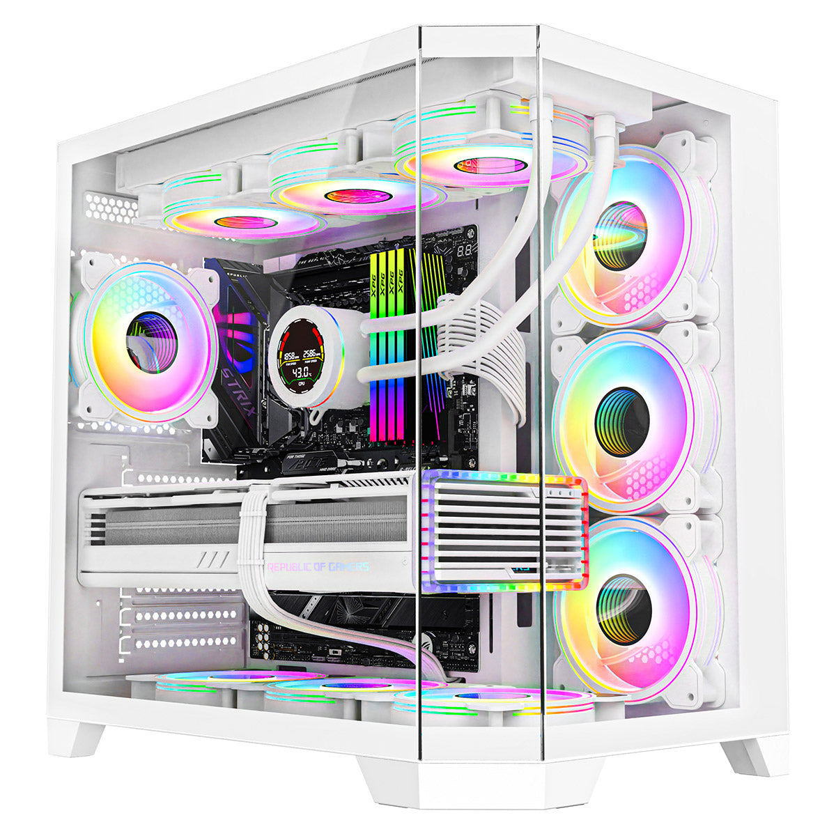 CiT DS360 RGB Gaming Case – White Edition