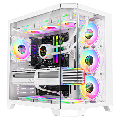 CiT DS360 RGB Gaming Case – White Edition