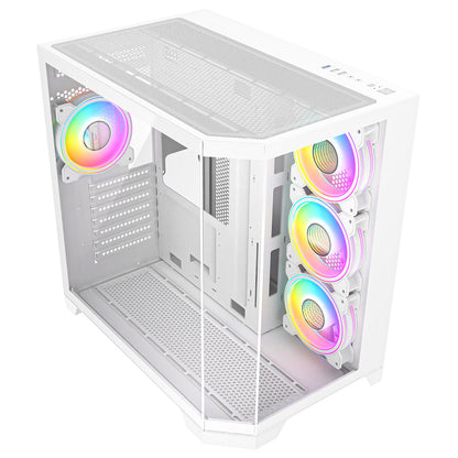 CiT DS360 RGB Gaming Case – White Edition