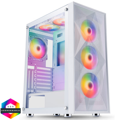 Phantom Ryzen 5 5500 6 Core - AMD RX6600 - 16GB DDR4 - 1TB (White)