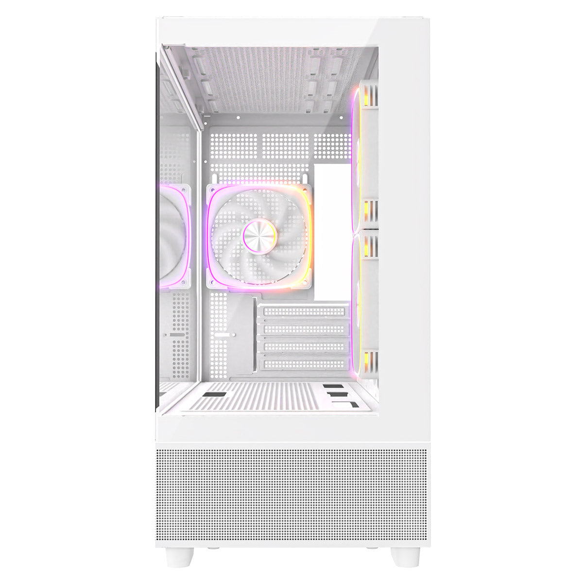 Ghost Protocol ⚪ White Gaming PC – Ryzen 5 7500X3D, RTX 5070 12GB, 32GB DDR5, 1TB NVMe, 360mm LCD AIO, WiFi 6E | 1440p Gaming | White Build | Streaming Ready