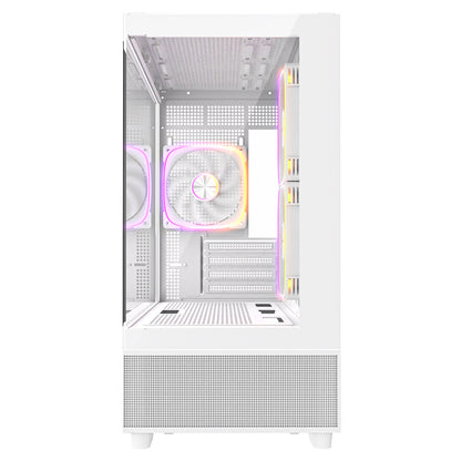 Ghost Protocol ⚪ White Gaming PC – Ryzen 5 7500X3D, RTX 5070 12GB, 32GB DDR5, 1TB NVMe, 360mm LCD AIO, WiFi 6E | 1440p Gaming | White Build | Streaming Ready