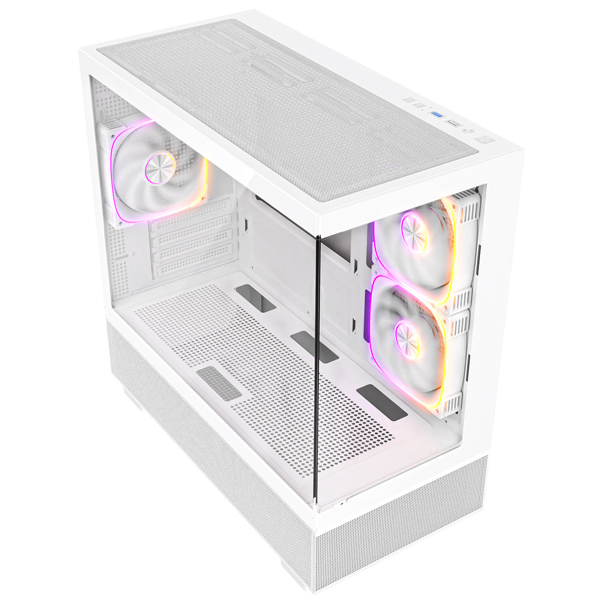 Ghost Protocol ⚪ White Gaming PC – Ryzen 5 7500X3D, RTX 5070 12GB, 32GB DDR5, 1TB NVMe, 360mm LCD AIO, WiFi 6E | 1440p Gaming | White Build | Streaming Ready