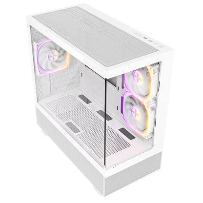 Ghost Protocol ⚪ White Gaming PC – Ryzen 5 7500X3D, RTX 5070 12GB, 32GB DDR5, 1TB NVMe, 360mm LCD AIO, WiFi 6E | 1440p Gaming | White Build | Streaming Ready