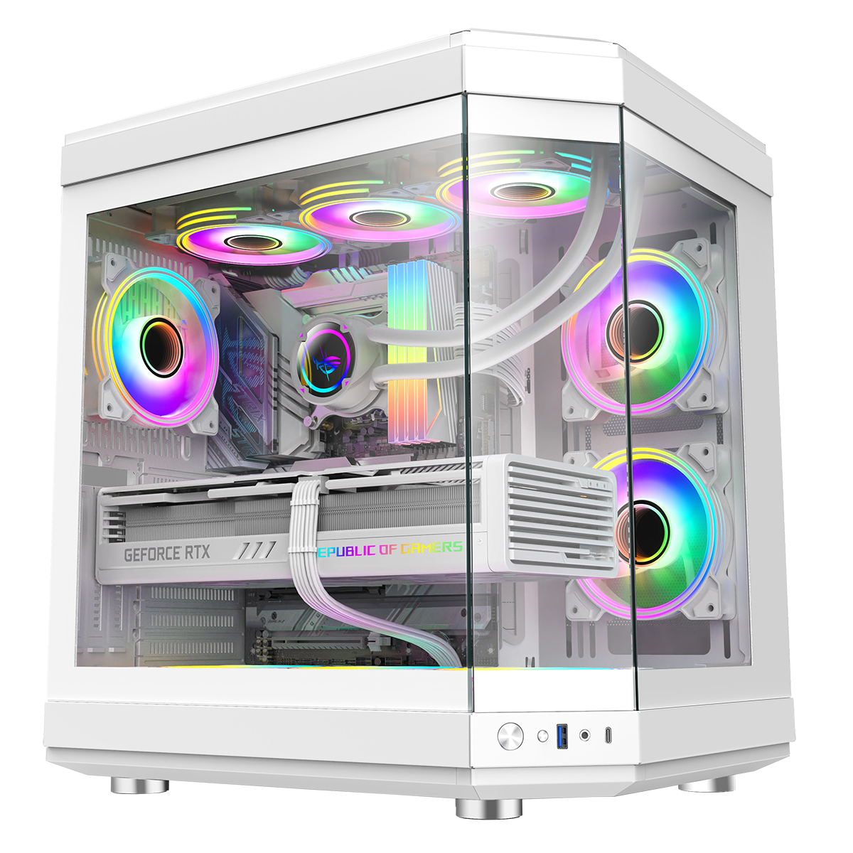 Hype Gaming Powerhouse – Ryzen 5 7600X | RX 7600 | 32GB RGB RAM | 1TB NVMe | 360mm AIO