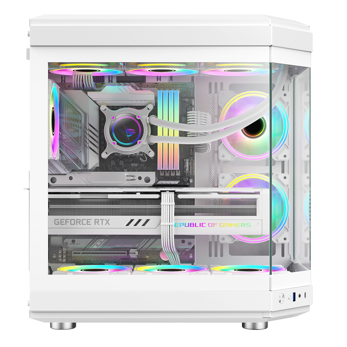 Hype Gaming Powerhouse – Ryzen 5 7600X | RX 7600 | 32GB RGB RAM | 1TB NVMe | 360mm AIO