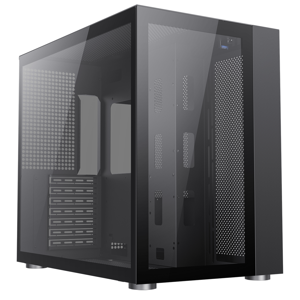 GameMax Infinity Mid-Tower ATX PC Black Gaming Case With Tempered Glass Side Panel