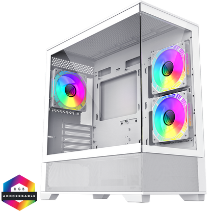 The Arctic Strike Limited Edition Gaming PC | Ryzen 5 5500 | White RTX 5060 | 32GB White RAM | 1TB SSD | White 360mm AIO