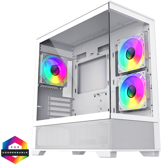The Arctic Strike Limited Edition Gaming PC | Ryzen 5 5500 | White RTX 5060 | 32GB White RAM | 1TB SSD | White 360mm AIO