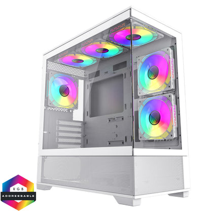 The Mason Bargain Starter Bundle – Ryzen 5 • RX 580 8GB • 16GB RAM • 500GB SSD• 100Hz Monitor • Full White Gaming Setup