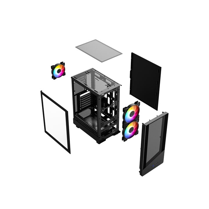 VIDA SPIRE ATX BLACK GAMING CASE