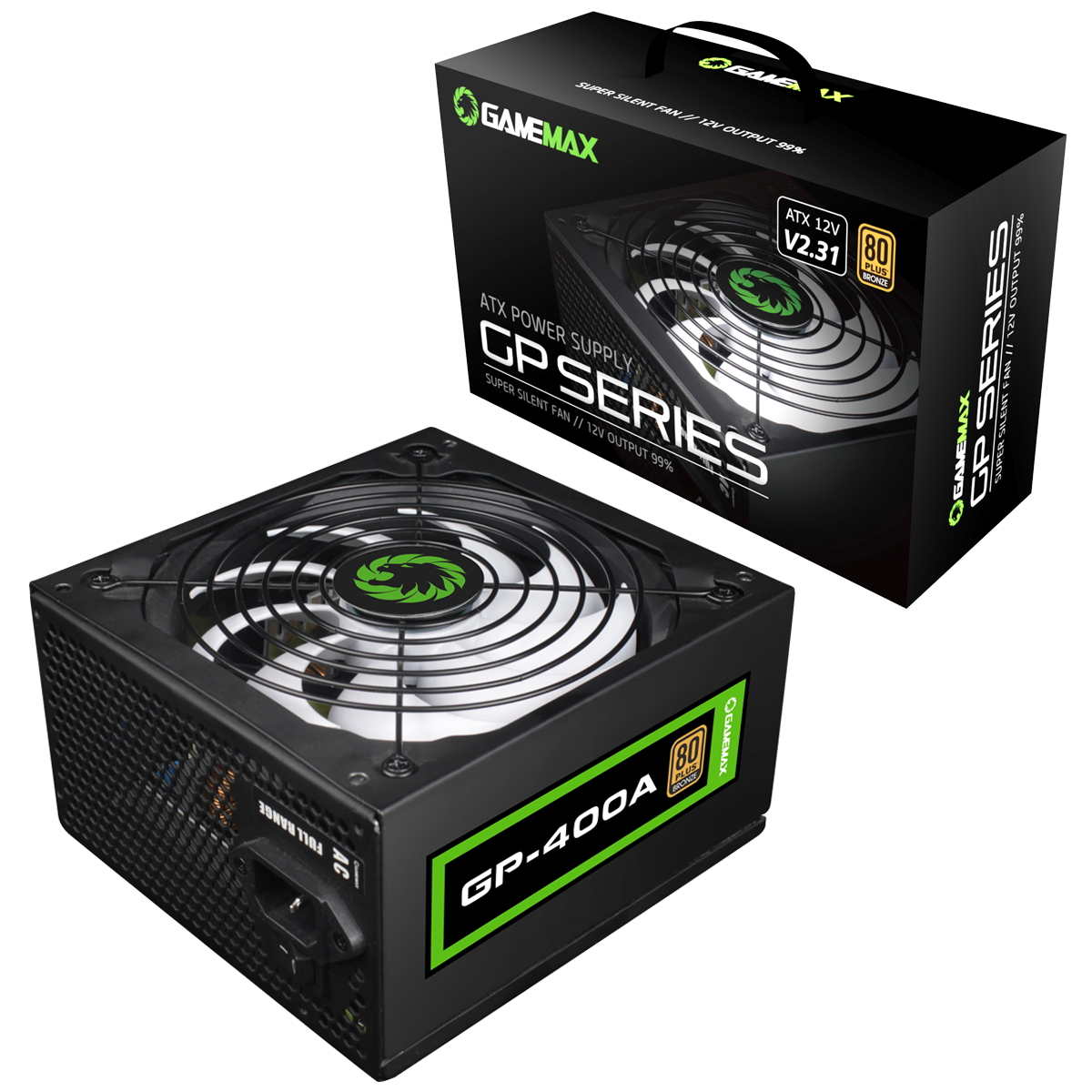 GameMax GP400A 400w 80 Plus Bronze Wired Power Supply