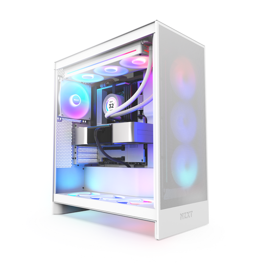 NZXT H7 FLOW RGB MID TOWER CASE WHITE