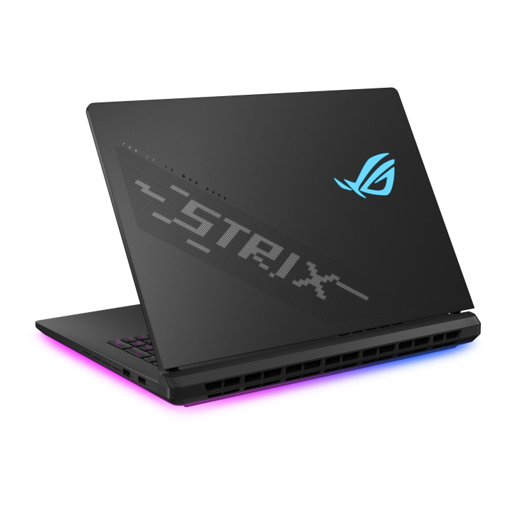ROG Strix SCAR 18 rear view with glow