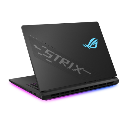 ROG Strix SCAR 18 rear view with glow