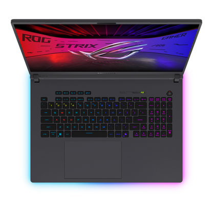 ROG Strix G18 top down keyboard view