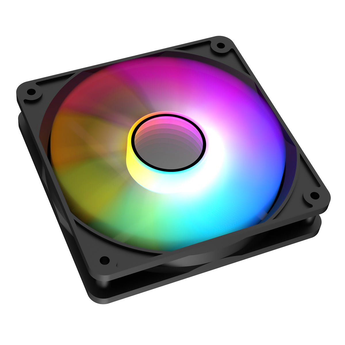 Halo 120mm Infinity ARGB Black 4pin PWM PC Cooling Fan - Pink Parsnip Computers