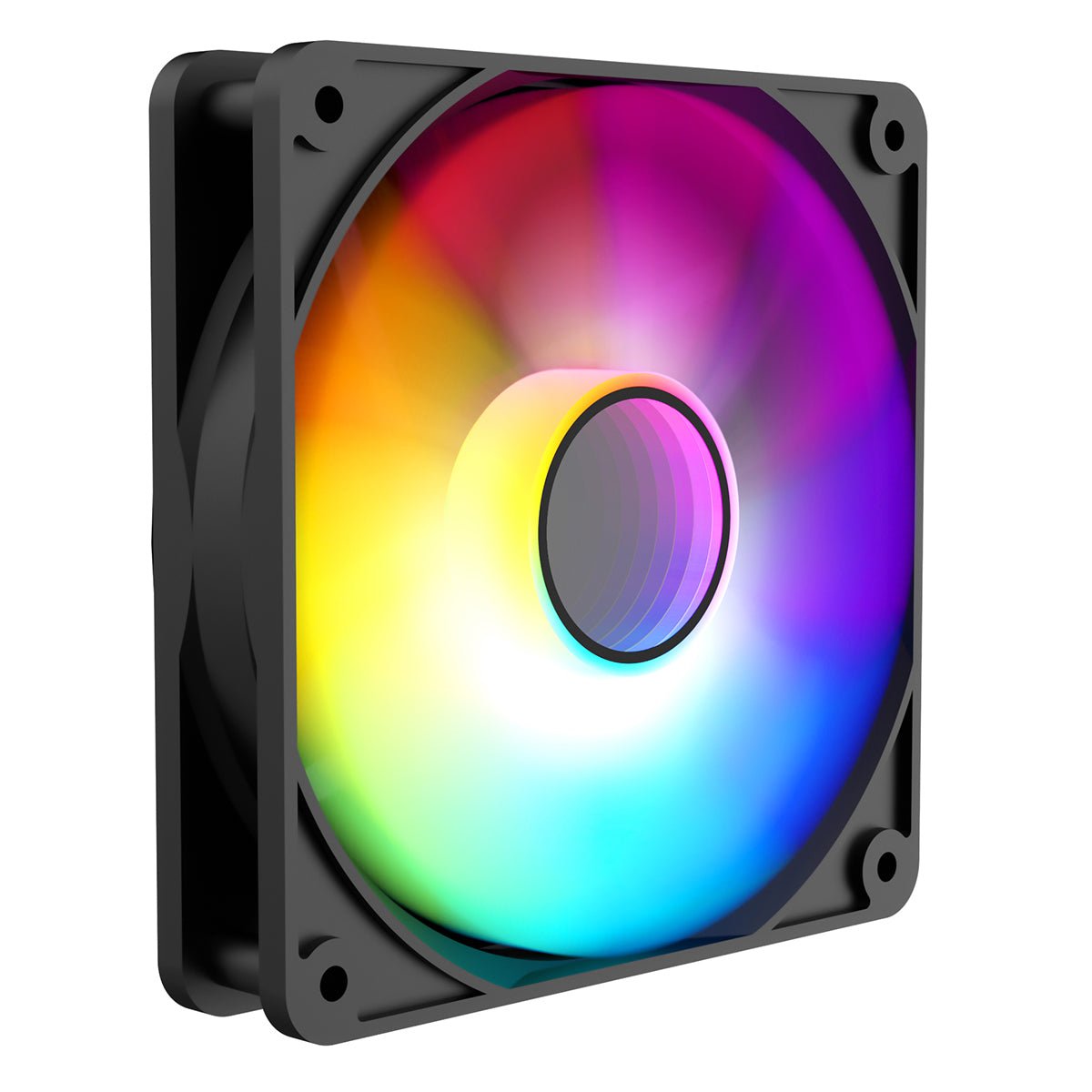 Halo 120mm Infinity ARGB Black 4pin PWM PC Cooling Fan - Pink Parsnip Computers