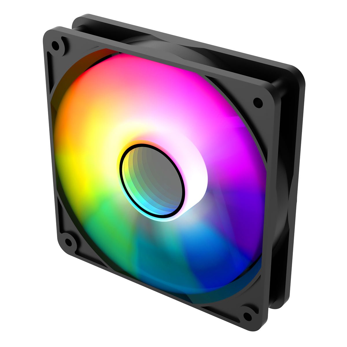 Halo 120mm Infinity ARGB Black 4pin PWM PC Cooling Fan - Pink Parsnip Computers