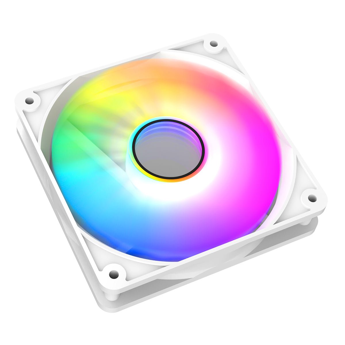 Halo 120mm Infinity ARGB White 4pin PWM PC Cooling Fan - Pink Parsnip Computers
