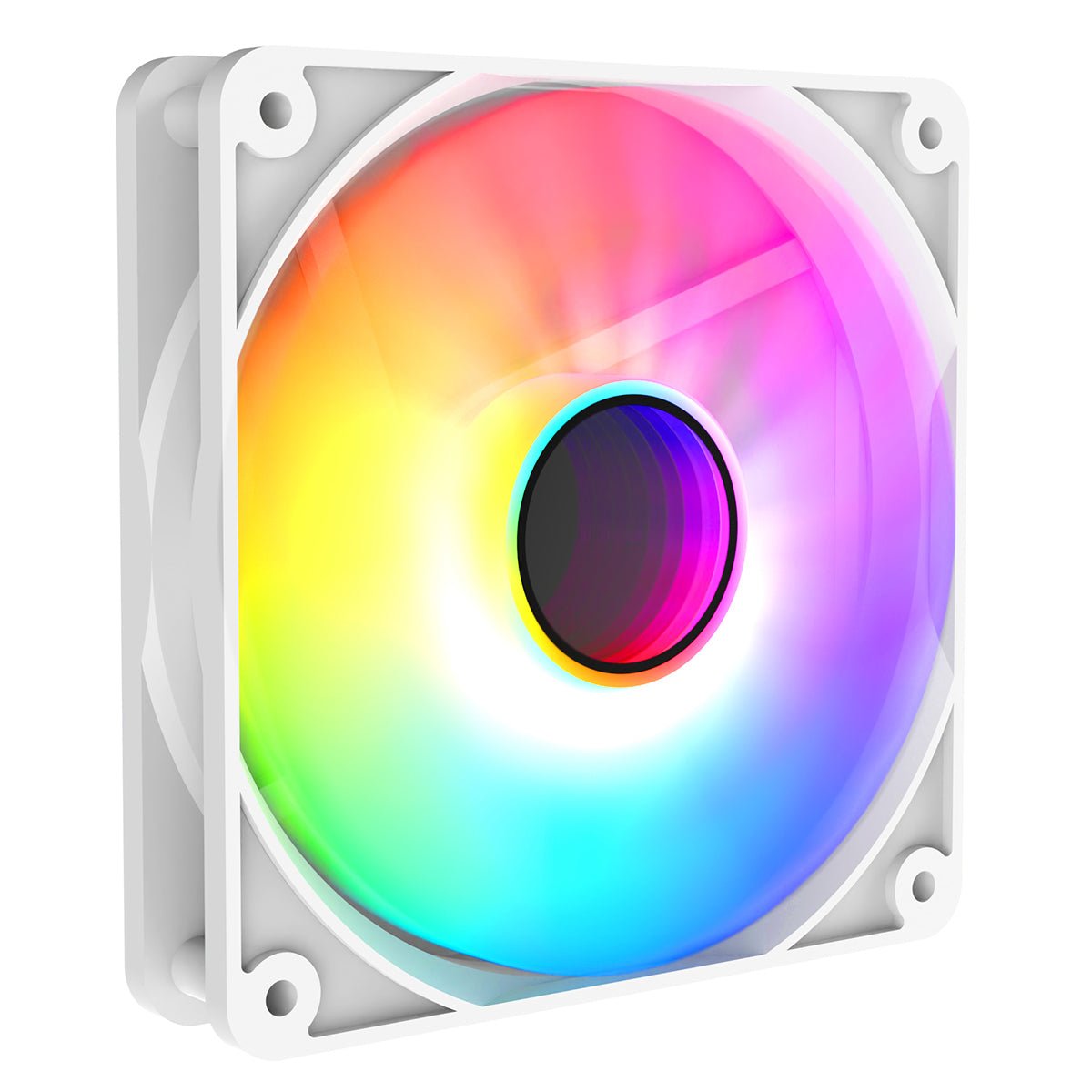Halo 120mm Infinity ARGB White 4pin PWM PC Cooling Fan - Pink Parsnip Computers