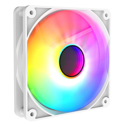 Halo 120mm Infinity ARGB White 4pin PWM PC Cooling Fan - Pink Parsnip Computers