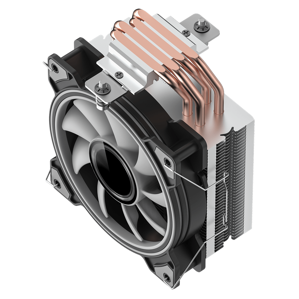 Ice Blade CPU Cooler With 120mm PWM ARGB Infinity Fan 4 x 6mm Heat Pipes TDP 190W - Pink Parsnip Computers