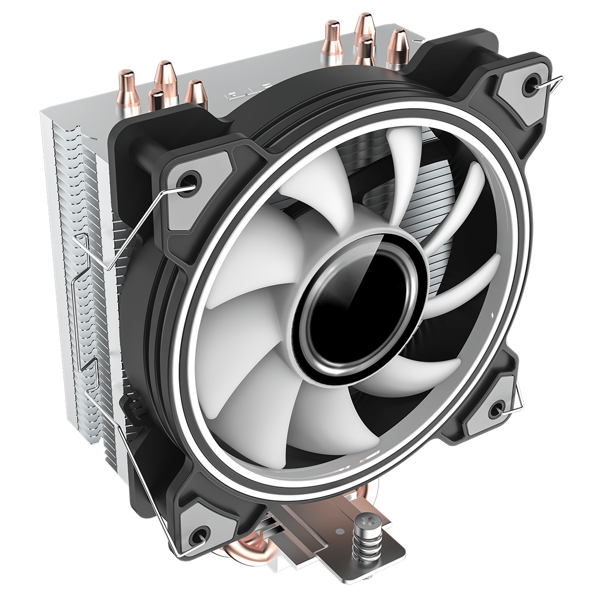 Ice Blade CPU Cooler With 120mm PWM ARGB Infinity Fan 4 x 6mm Heat Pipes TDP 190W - Pink Parsnip Computers