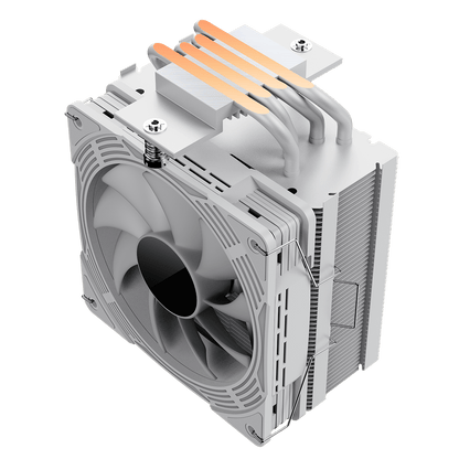 Ice Force White CPU Cooler With 120mm FN12A - C8I PWM ARGB Infinity Fan 4 x 6mm Heat Pipes TDP 200W - Pink Parsnip Computers