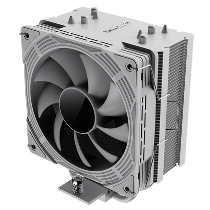 Ice Force White CPU Cooler With 120mm FN12A - C8I PWM ARGB Infinity Fan 4 x 6mm Heat Pipes TDP 200W - Pink Parsnip Computers