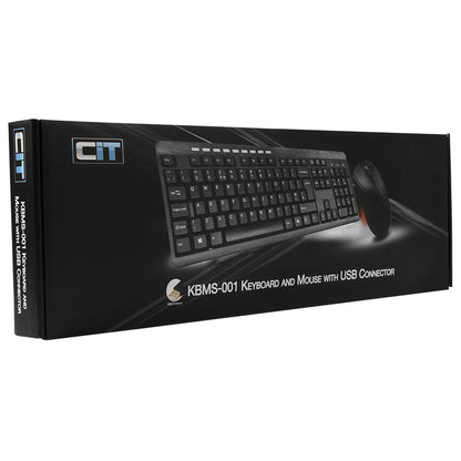 CiT KBMS-001 USB Keyboard  Mouse Combo Black Retail