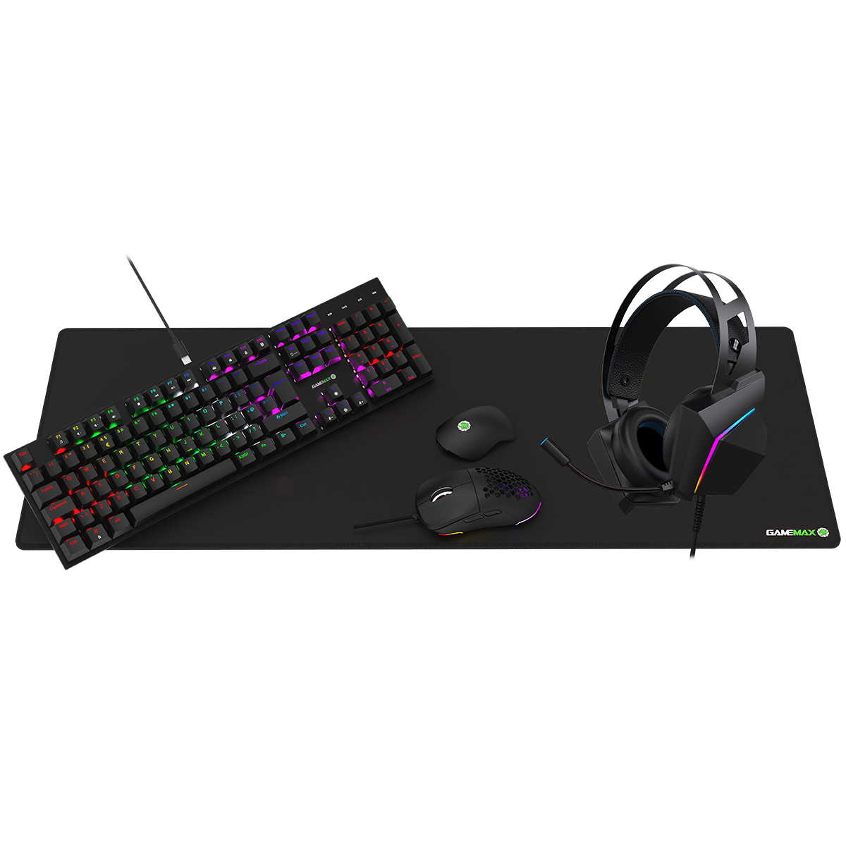 Pulse 4-in-1 Mechanical Keyboard Mouse Headset Mouse Pad Combo Kit