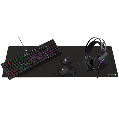 Pulse 4-in-1 Mechanical Keyboard Mouse Headset Mouse Pad Combo Kit